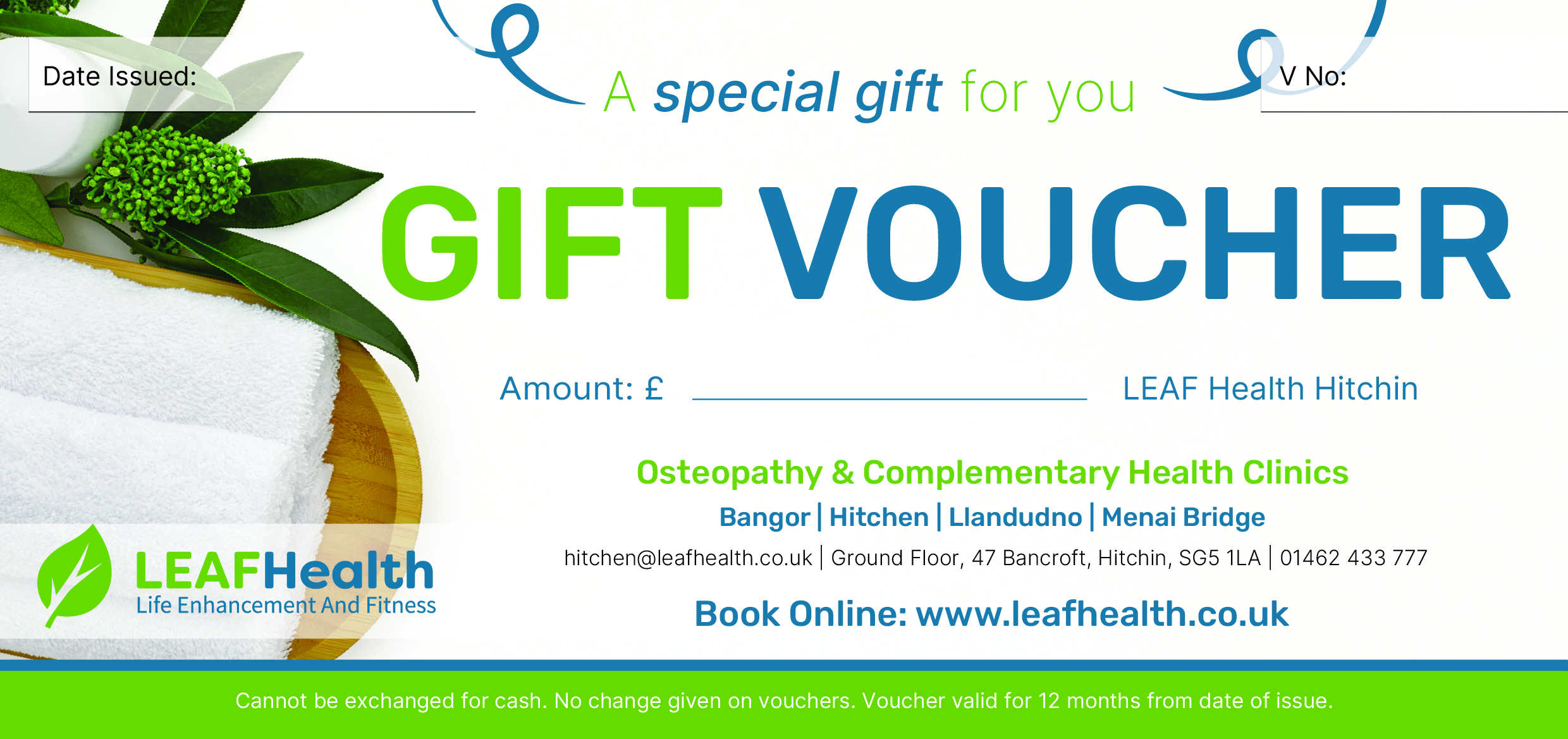 LEAF Health gift voucher promotional graphic