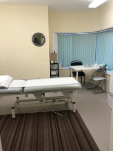 LEAF Health Hitchin treatment room 6, with a couch by the window